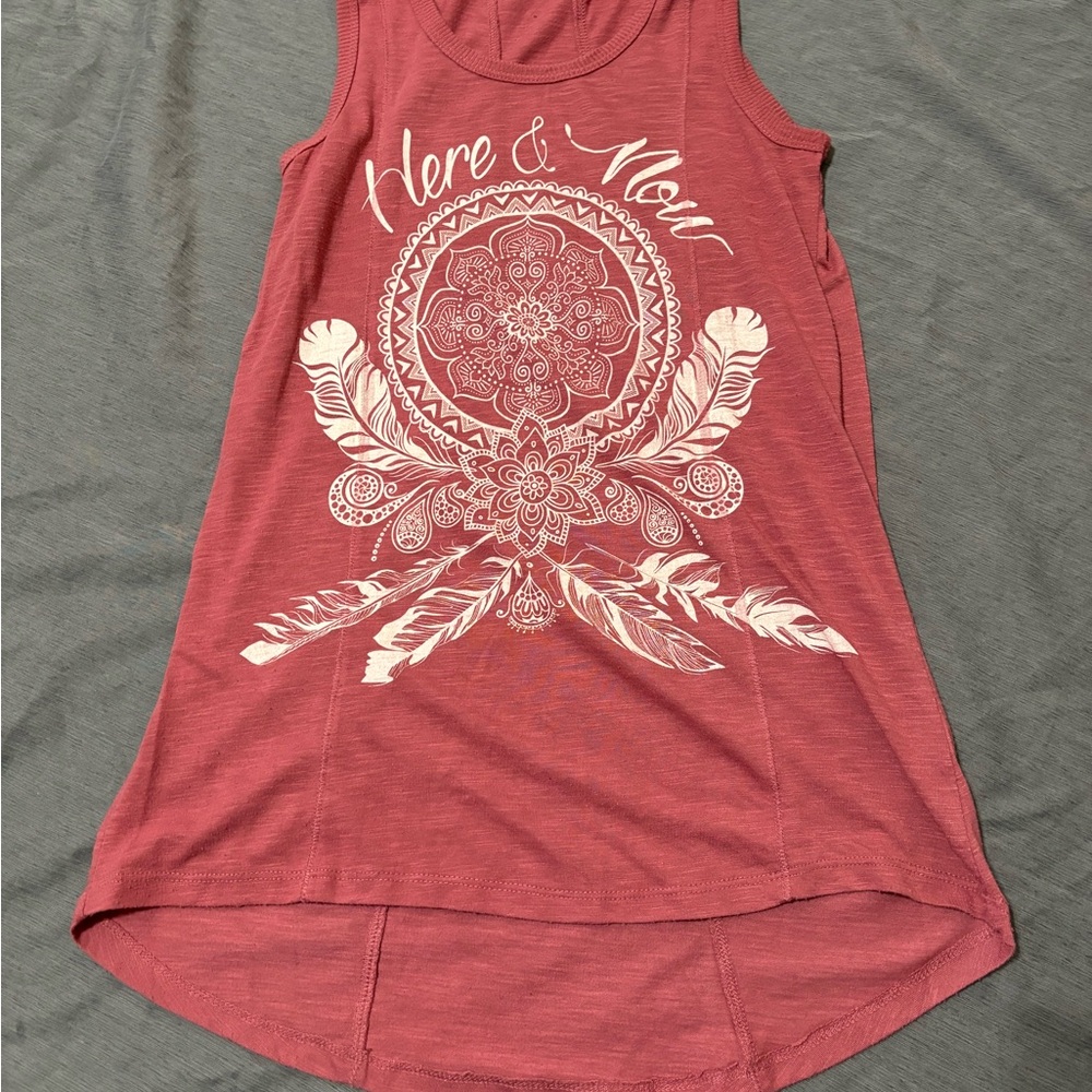 Women's Red Sleeveless Top with Dreamcatcher Design